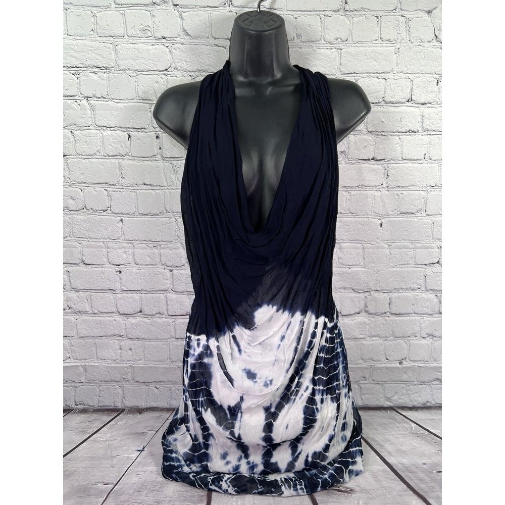 Young Fabulous & Broke blue‎ tye-dye scoop neck tank size small